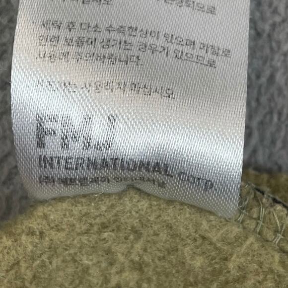 FMJ Sweatshirt Mens Large Green Long Sleeve Pullover Hooded Running Streetwear - Picture 5 of 11